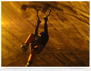Dry Tooling na tunelu